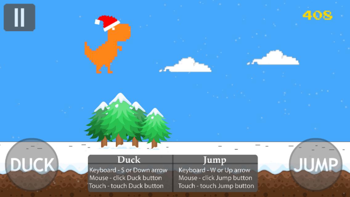 T-rex runner - Christmas Games Google chrome Color_截图_3