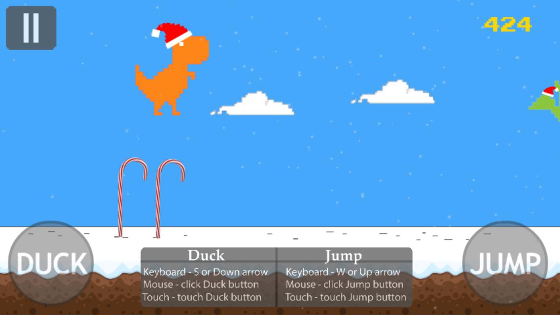 T-rex runner - Christmas Games Google chrome Color_截图_4