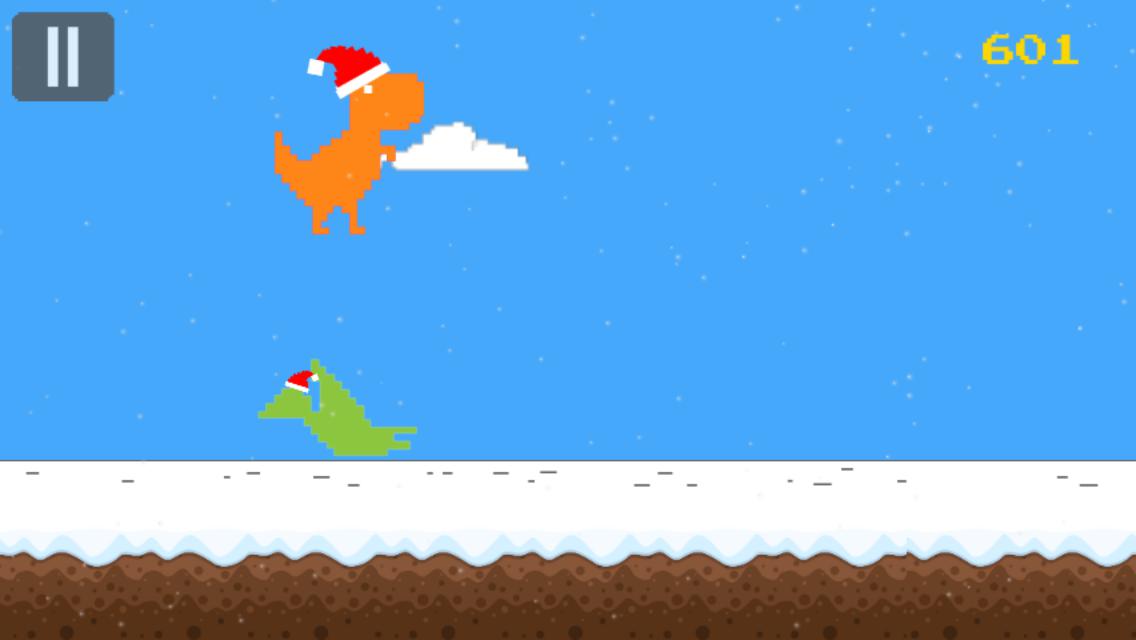 T-rex runner - Christmas Games Google chrome Color_截图_5