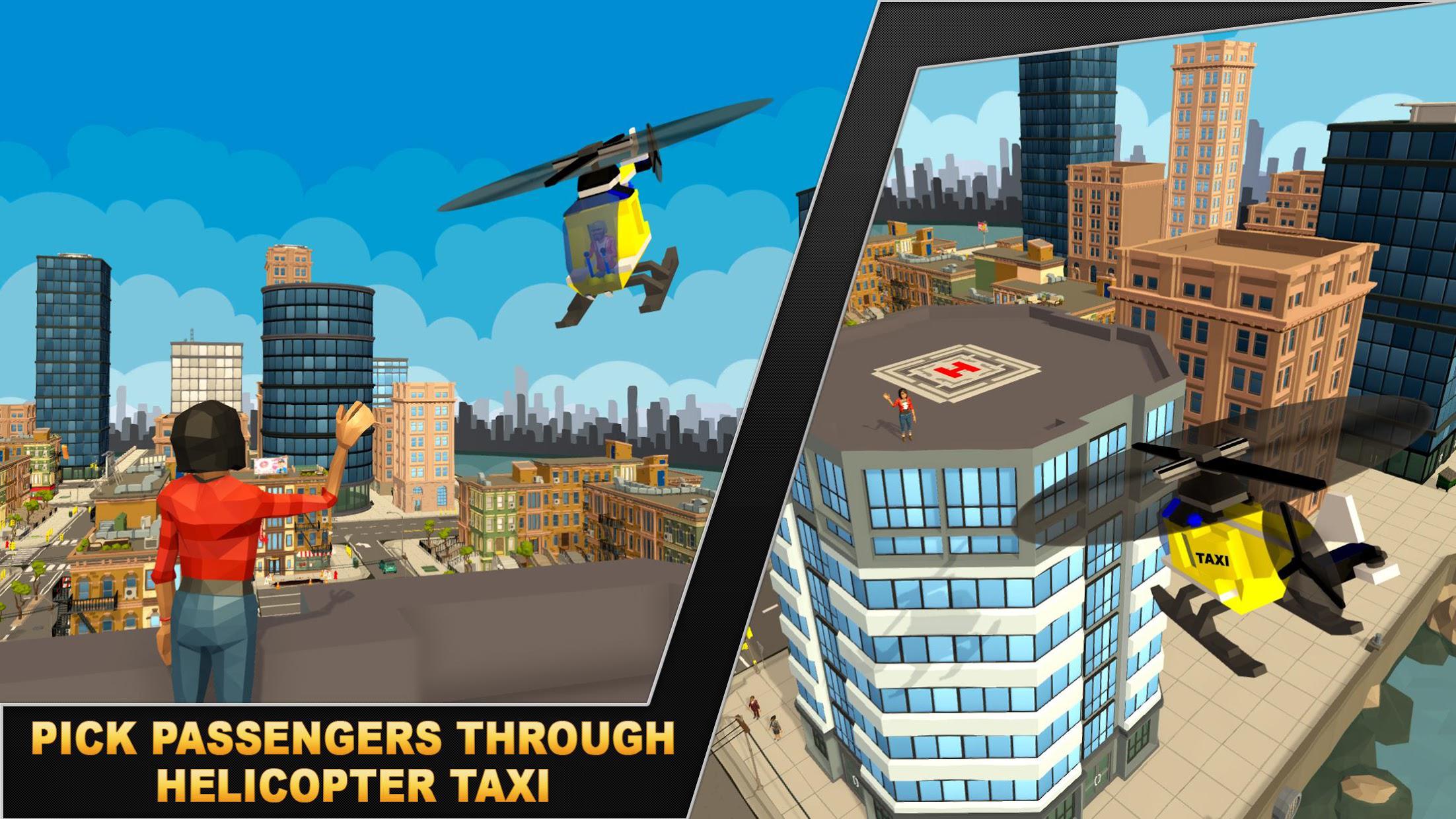 Smart City Taxi Helicopter Driving Simulator_游戏简介_图4