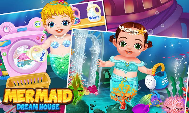 Mermaid Babies Fun House Clean_游戏简介_图3