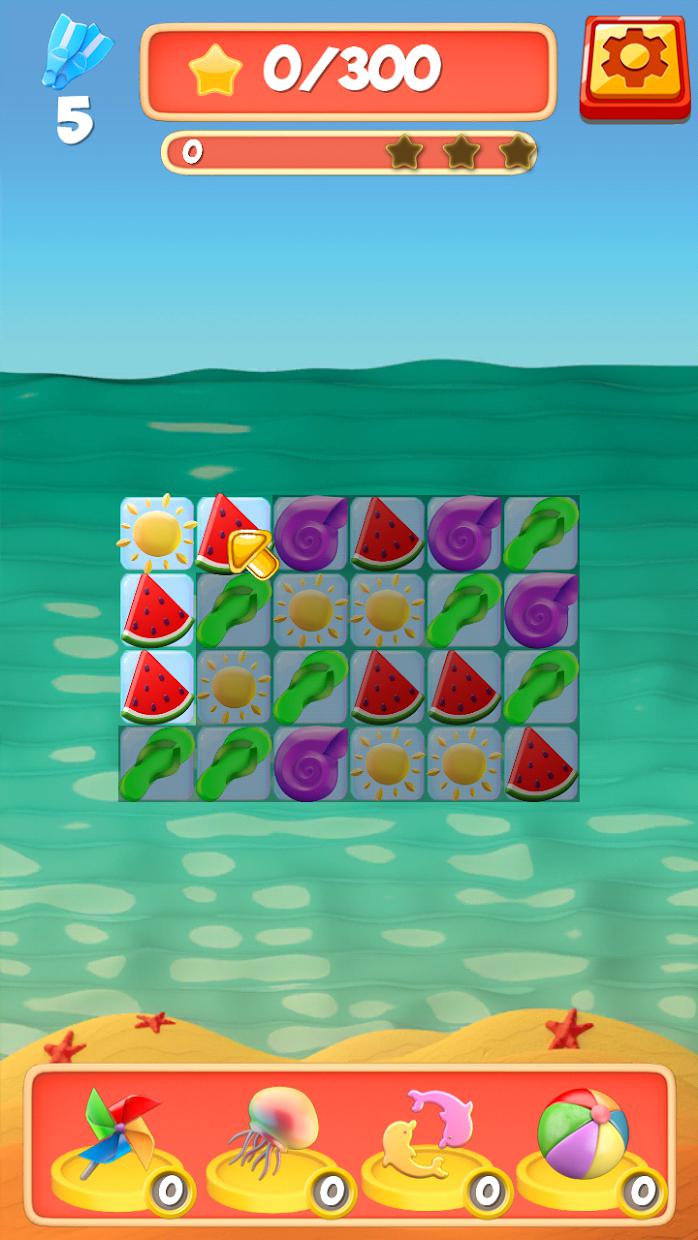 Beach Party Blast: Match 3 Puzzle Rescue Game