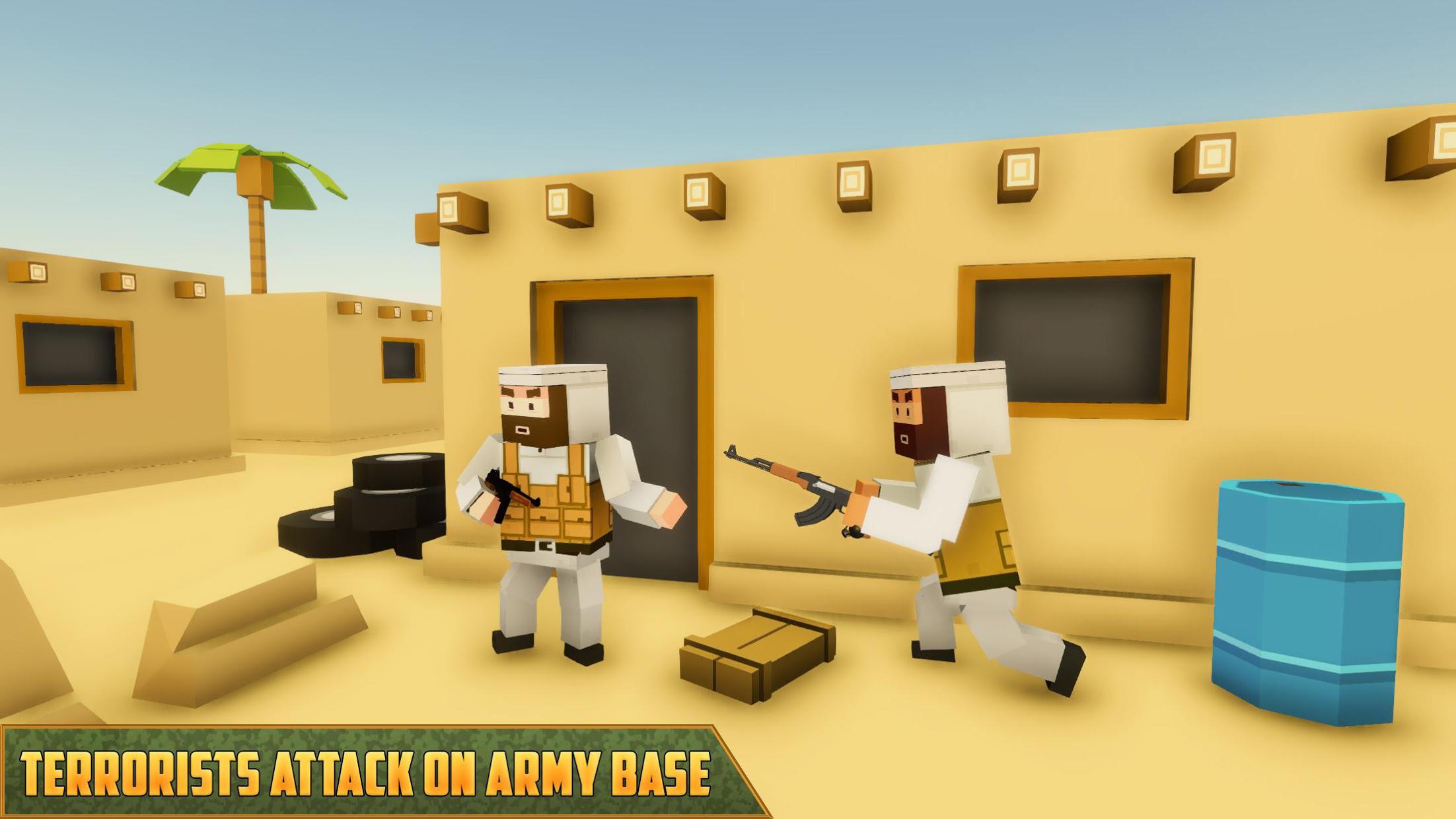 Blocky Army Base: Modern War Strike_截图_4