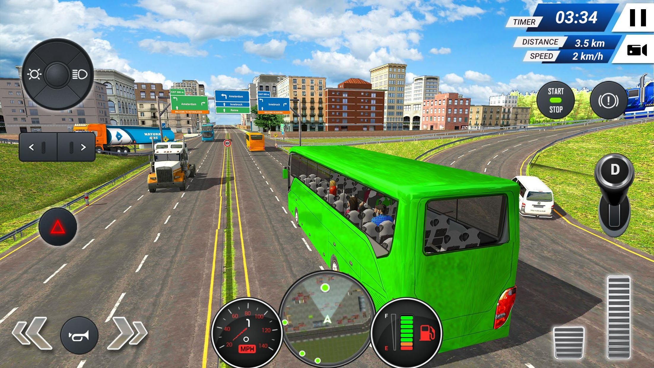 公交车模拟器2019  - 免费 - Bus Simulator 2019 - Free_截图_4