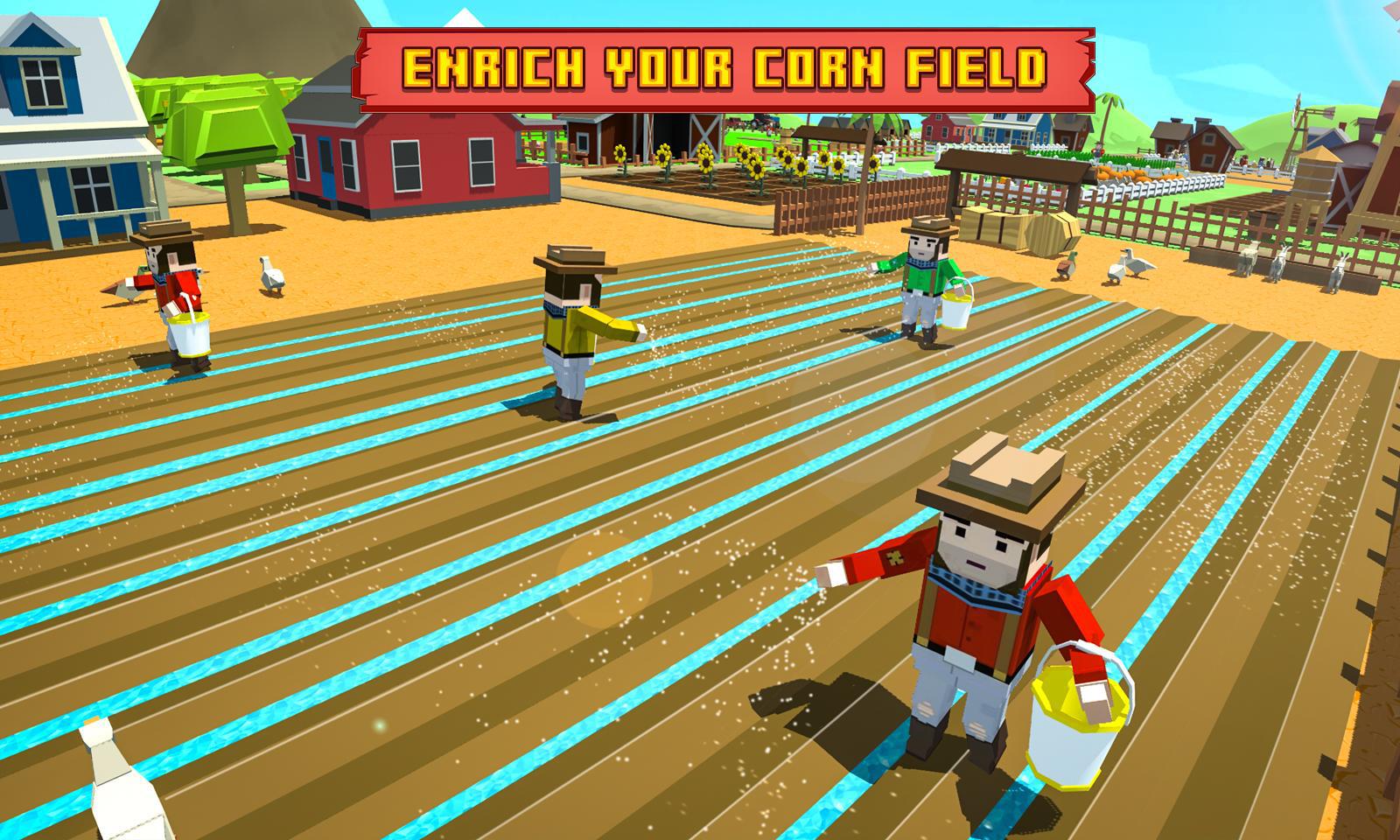 Super Blocky Farmer Life: Farming Games 2018_截图_4
