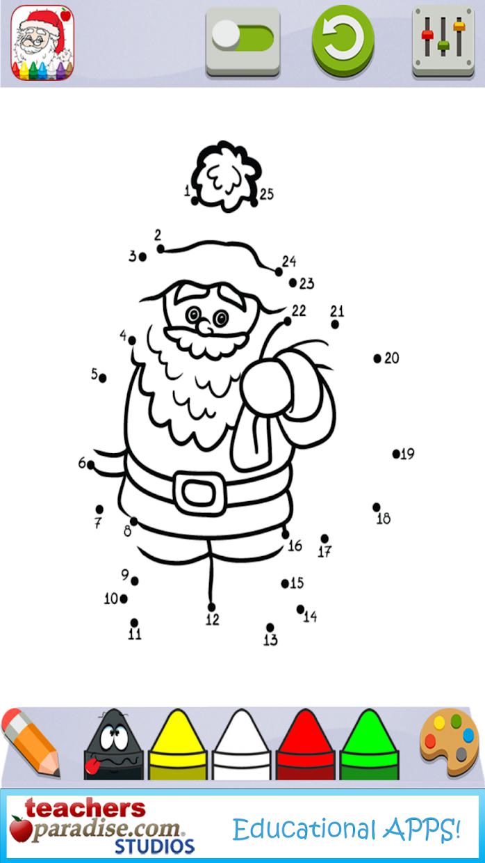 Christmas Dot to Dot and Coloring Pages_截图_2