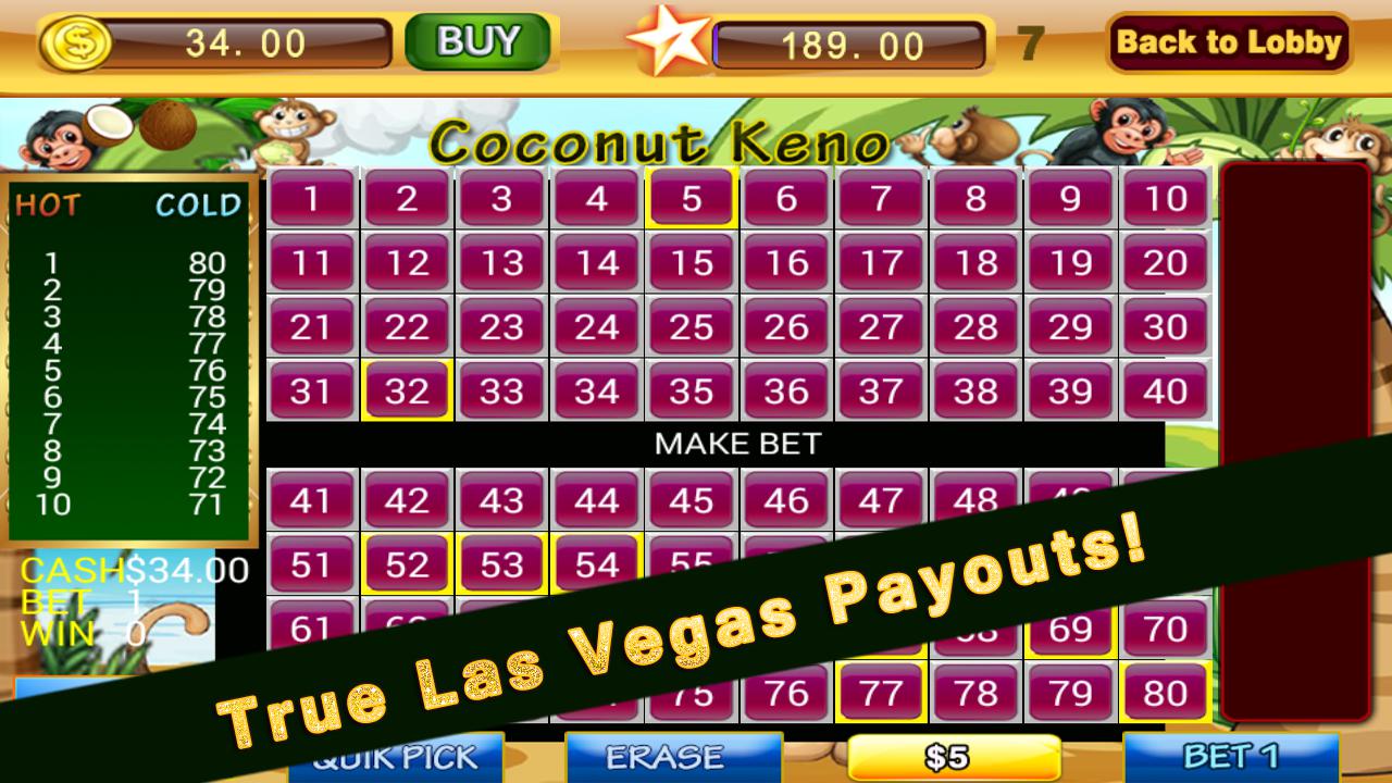 Lucky Numbers Keno Games Free_截图_2