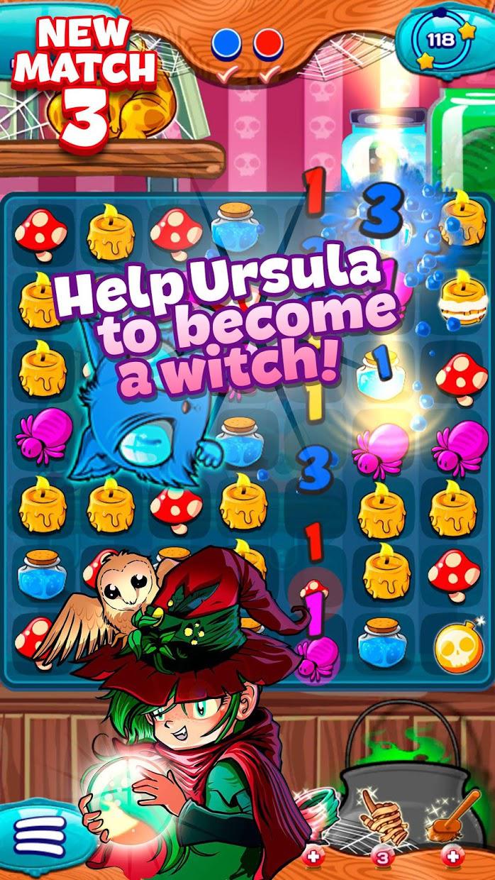The Apprentice Witch - Puzzle Match 3 Game_截图_5