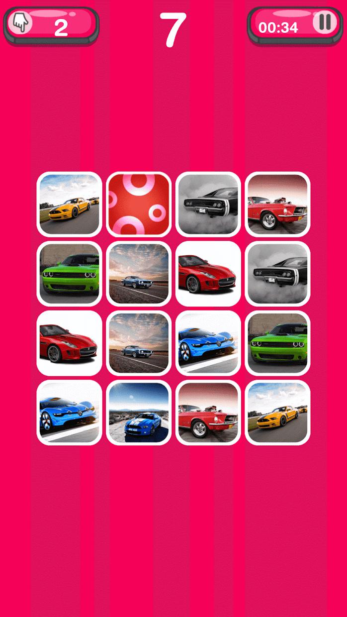 Cars Matching Game for Kids
