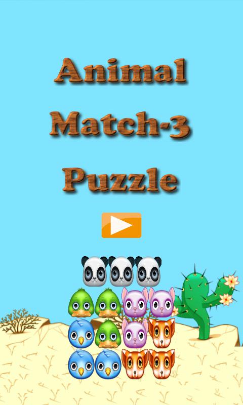 Animal Match 3 Puzzle