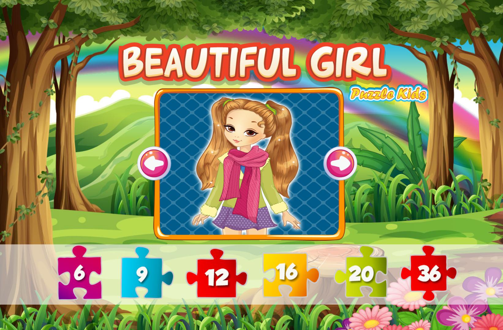 Beautiful Girl Dress Up Puzzle_截图_2