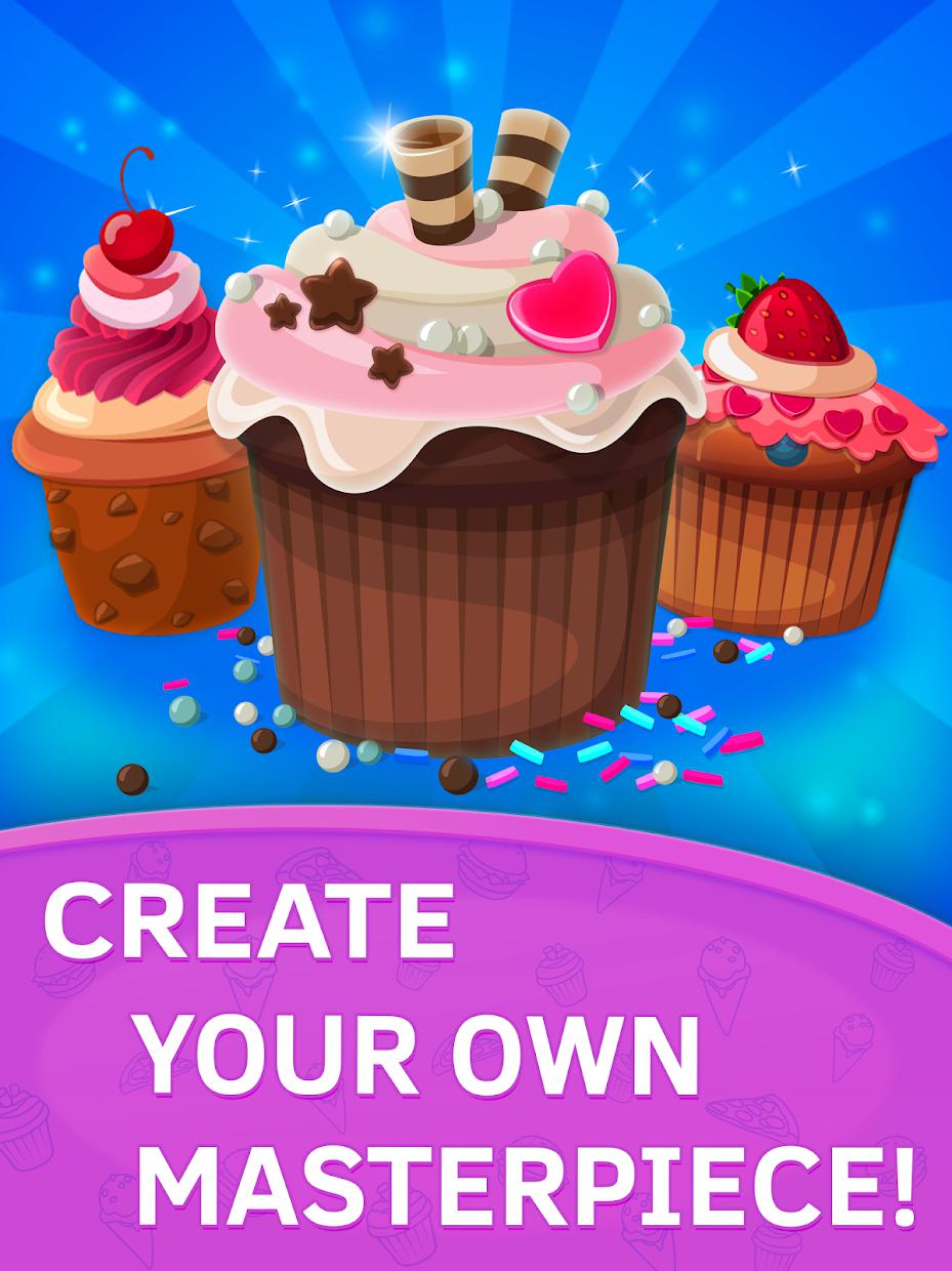 Cupcake Kids Food Games Free_截图_3