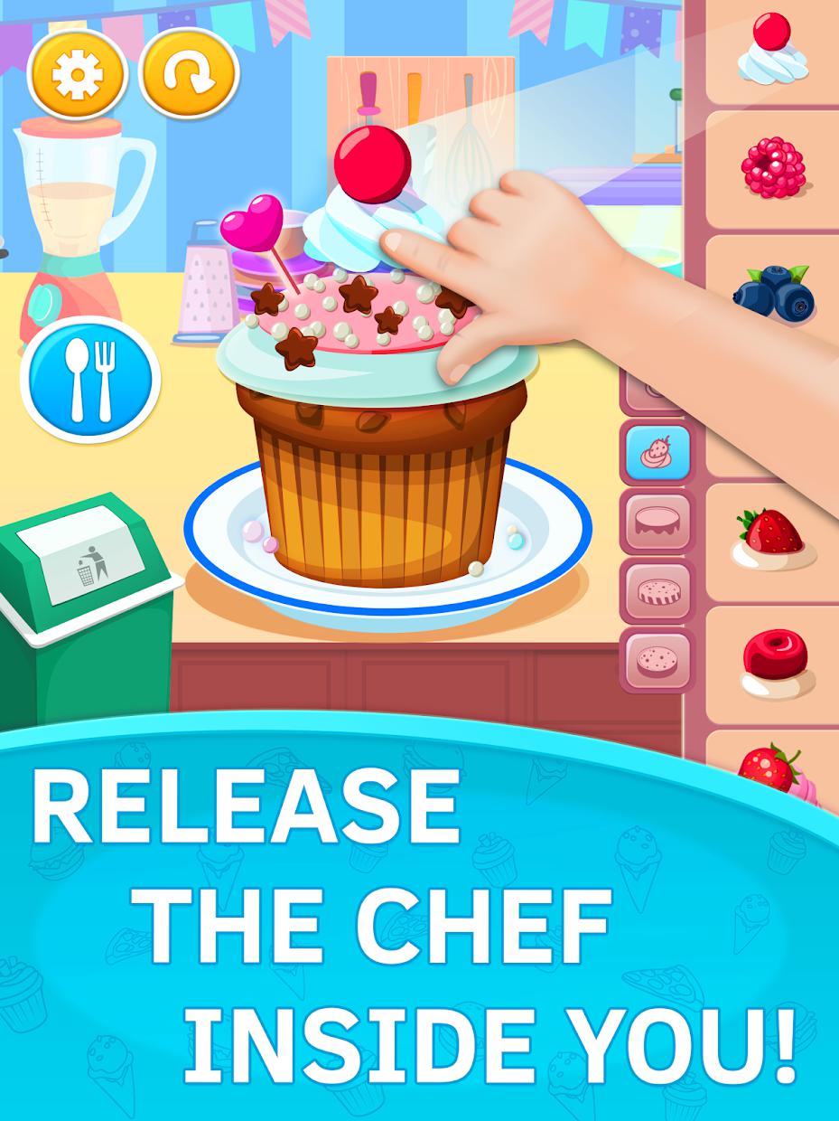 Cupcake Kids Food Games Free_截图_4