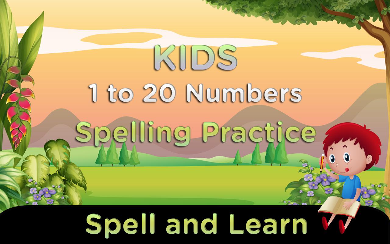 Kids 1 to 20 Numbers Spelling