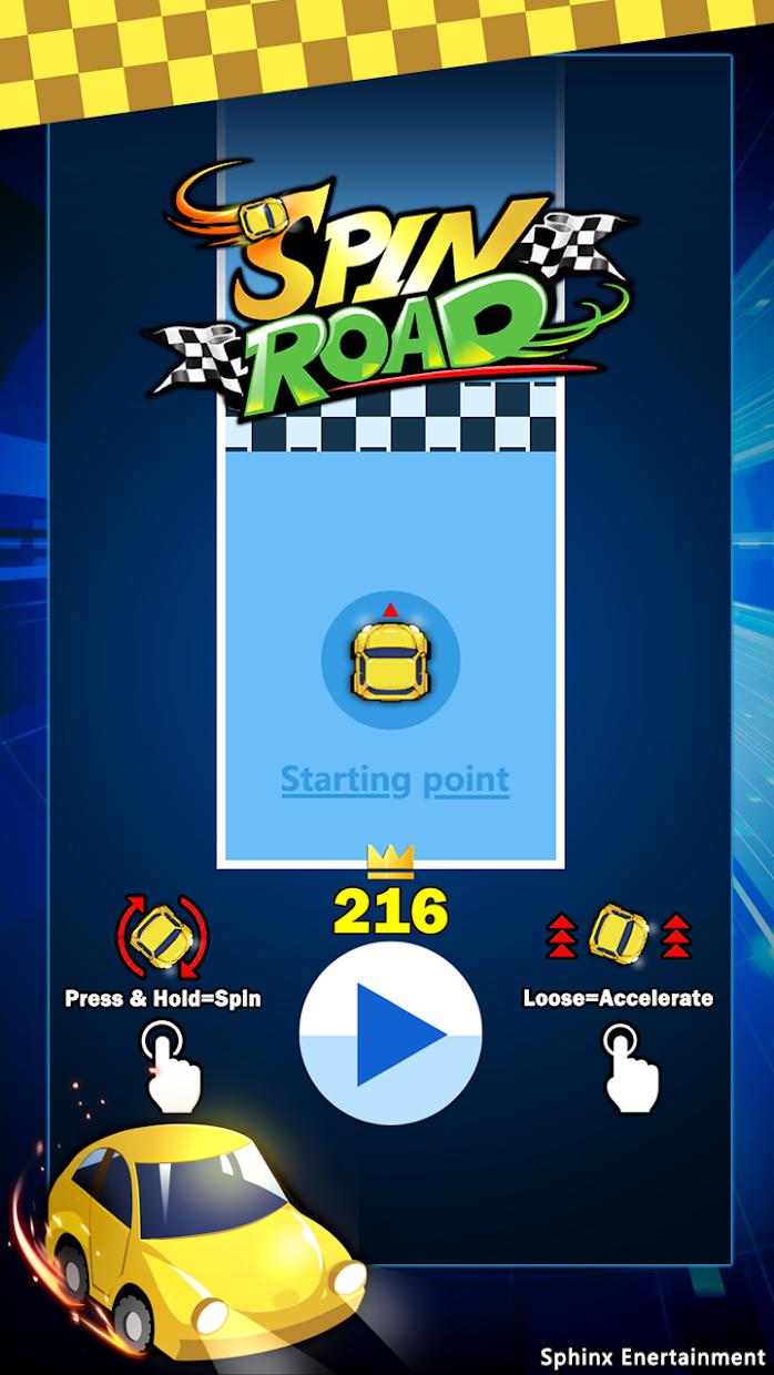 Spin Road: Finger Driver - Free and fun car game