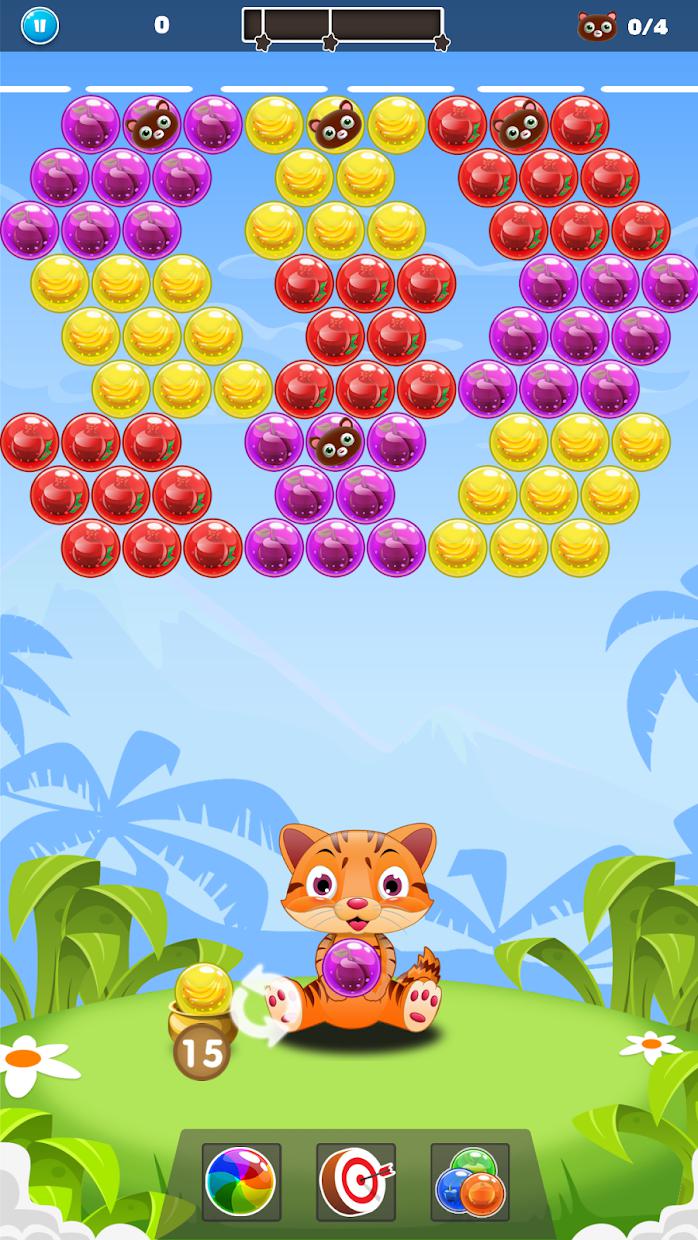 Cats Bubble Pop : Cat bubble shooter rescue game_截图_3