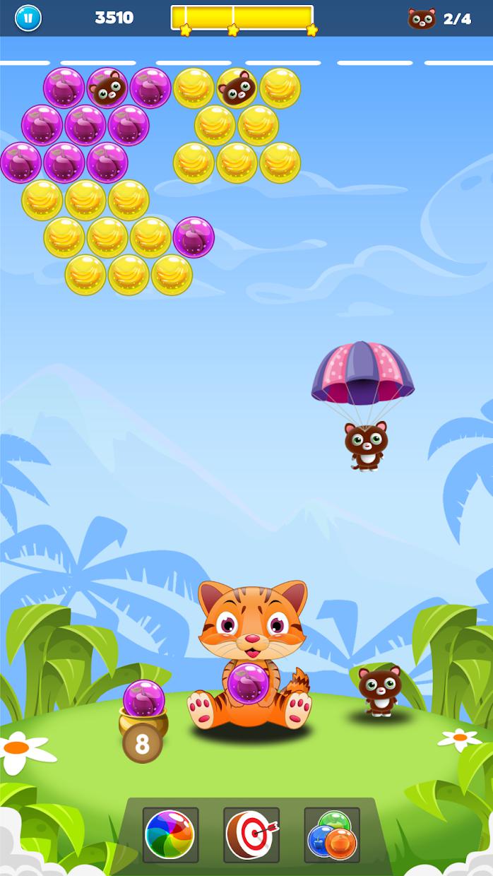 Cats Bubble Pop : Cat bubble shooter rescue game_截图_4