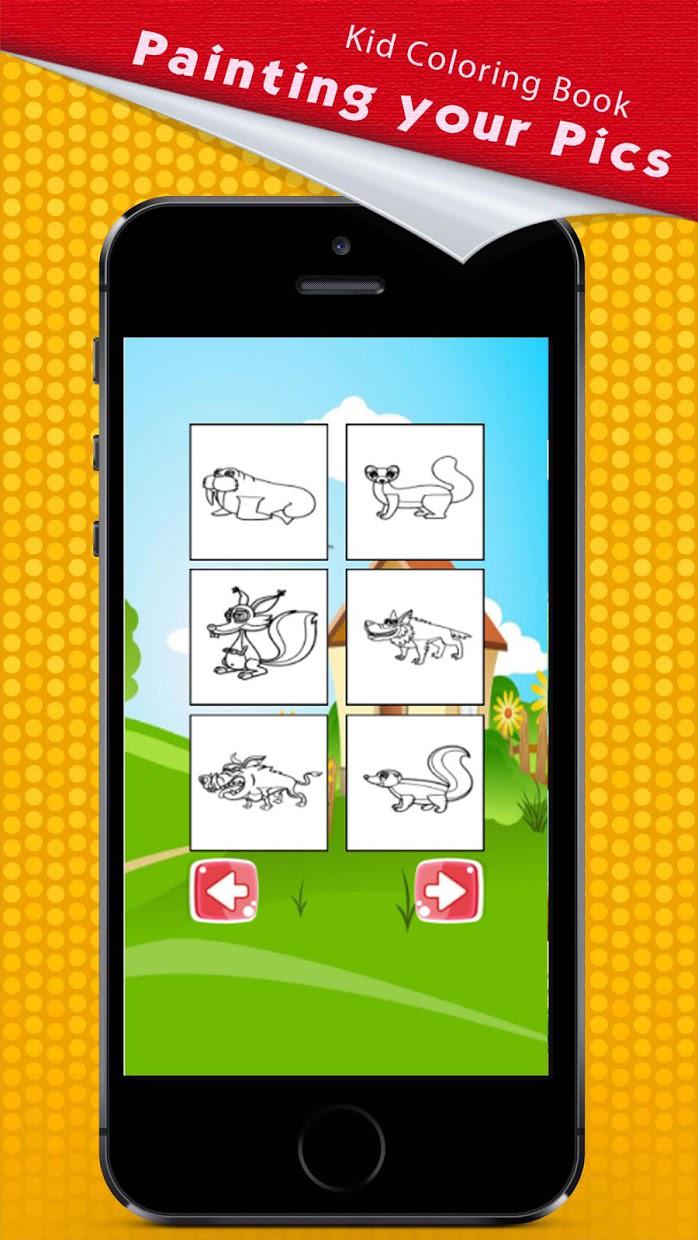 Animal Coloring Page for kid game