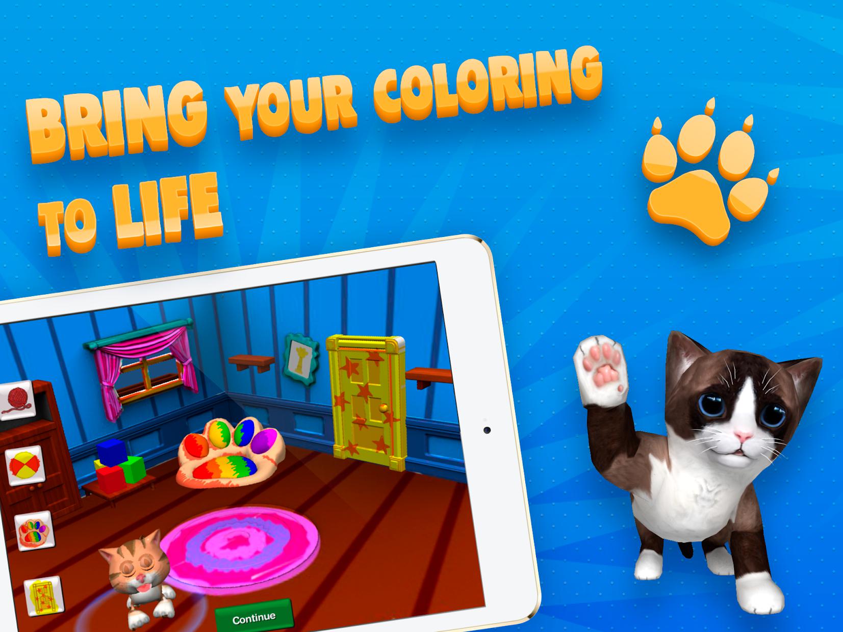 3D Coloring Book for Kids and Adults Paint My Cat_截图_2