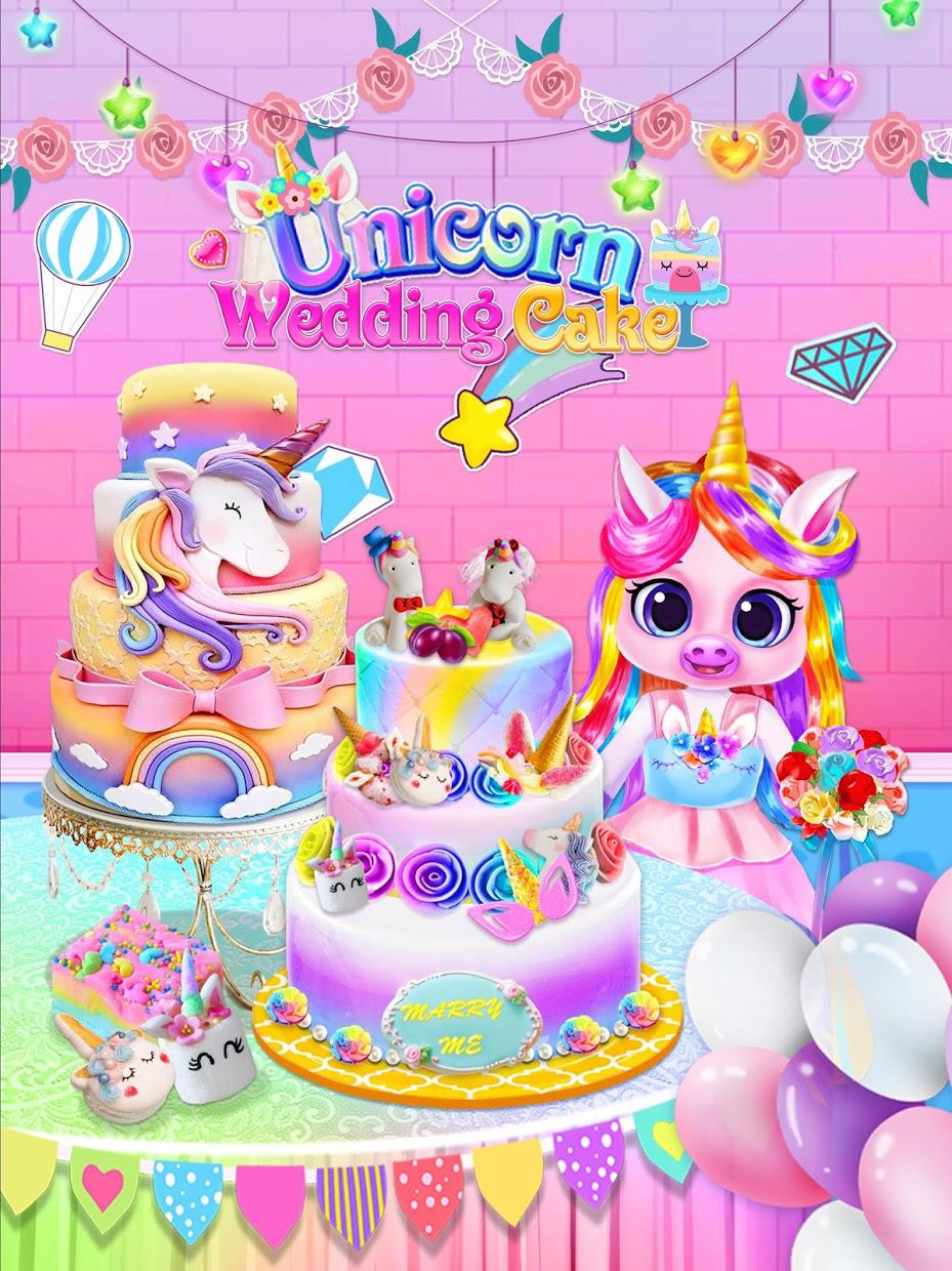 Unicorn Wedding Cake - Trendy Rainbow Party_截图_4