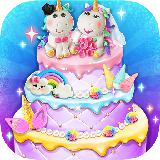 Unicorn Wedding Cake - Trendy Rainbow Party
