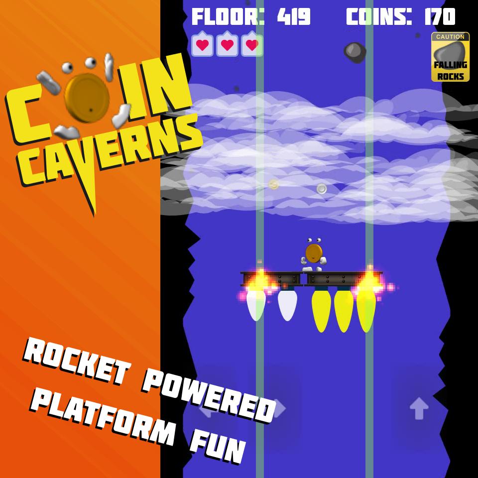 Coin Caverns - endless arcade platforming fun