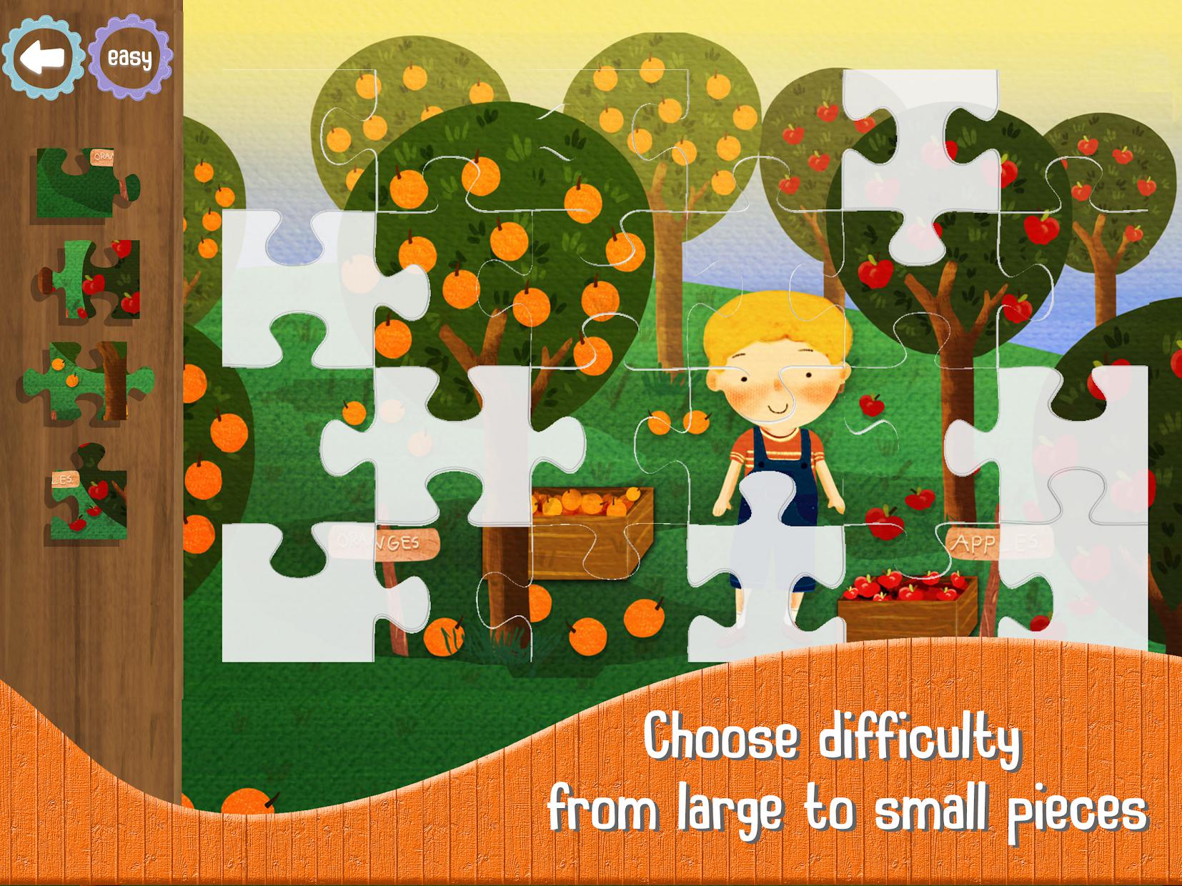 Kids Jigsaw Puzzles: Farm Animals & Vehicles_截图_3