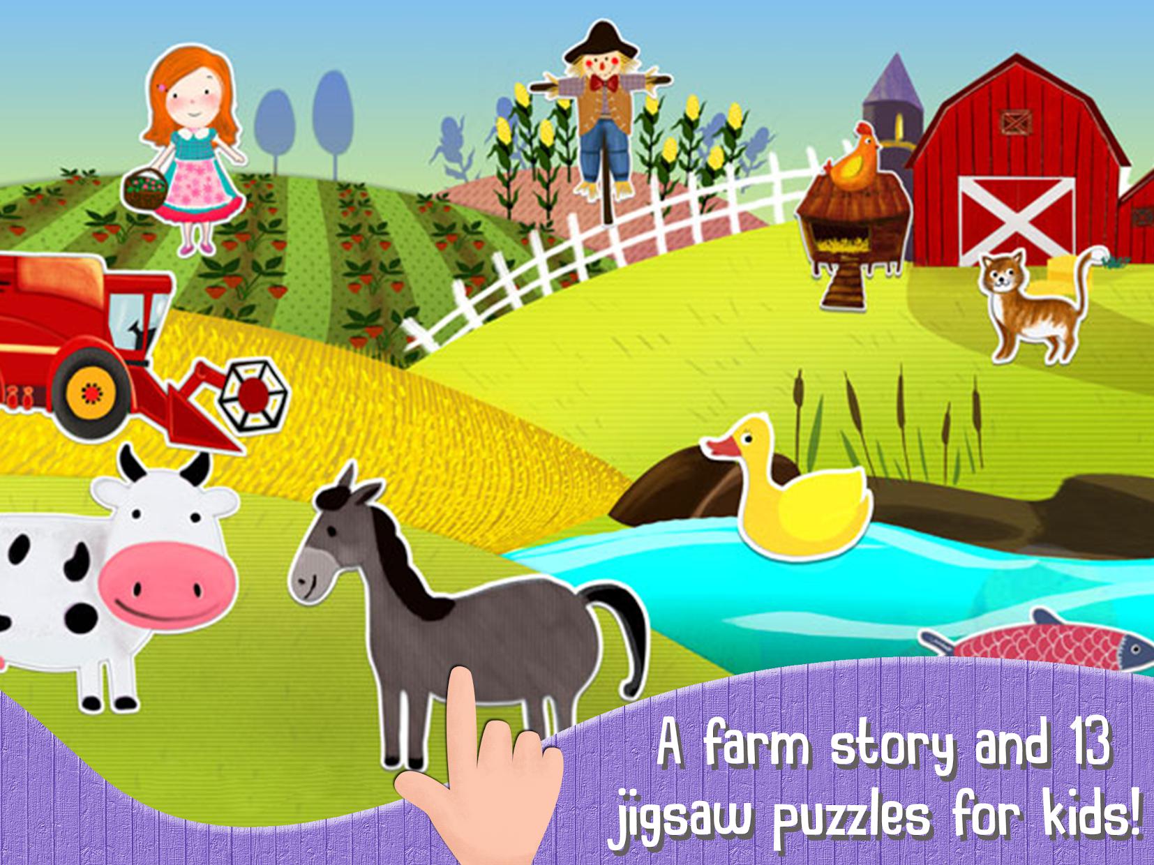 Kids Jigsaw Puzzles: Farm Animals & Vehicles_游戏简介_图3