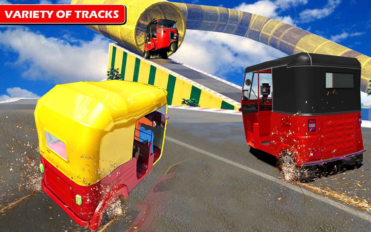 Crazy Tuk Tuk Driving Simulator Impossible Tracks