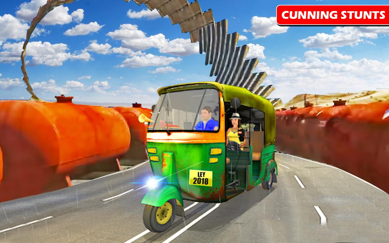 Crazy Tuk Tuk Driving Simulator Impossible Tracks_截图_2