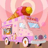 冰淇淋卡通车
