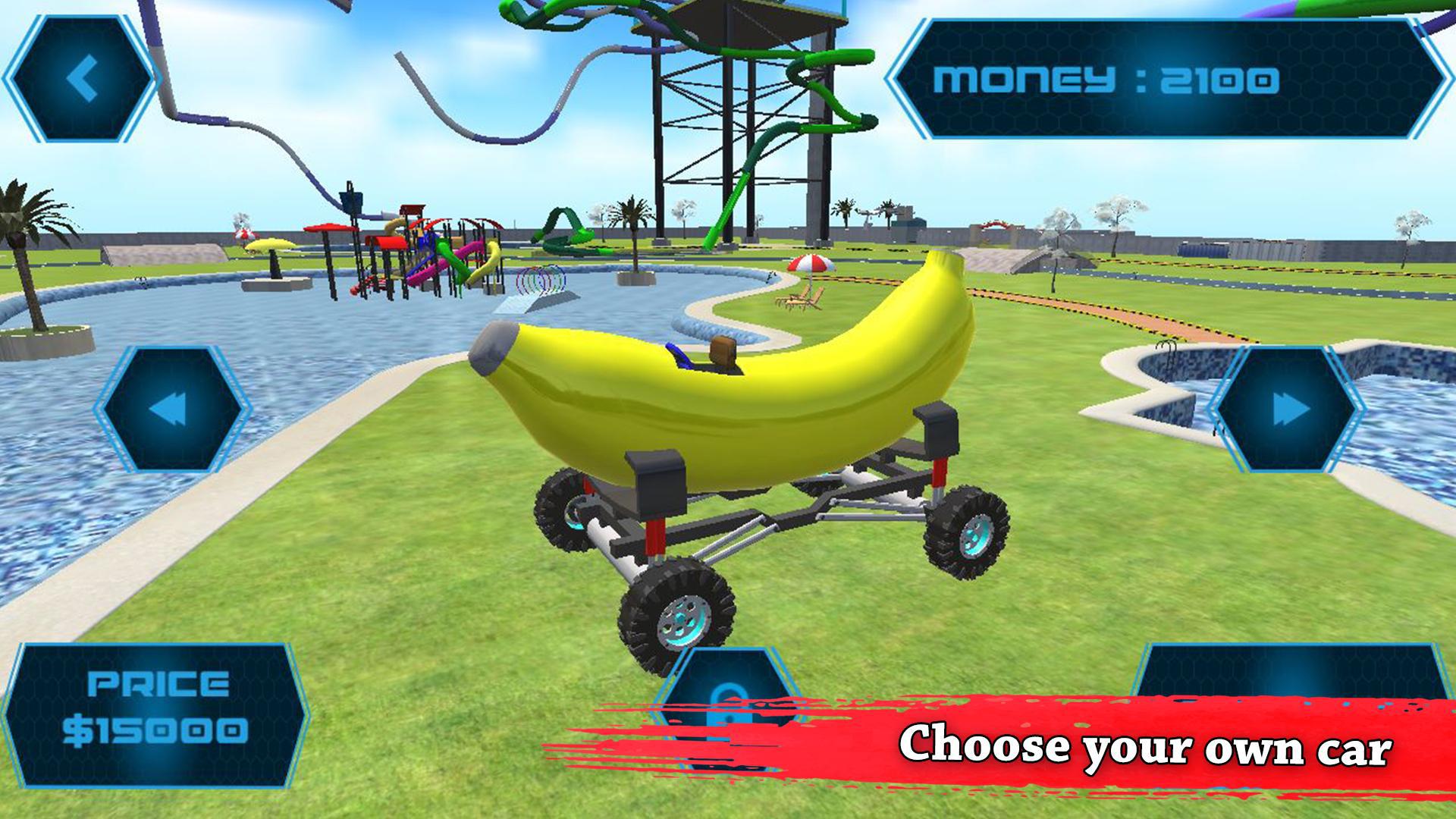 Water Slide Banana Car Stunt Race_截图_3
