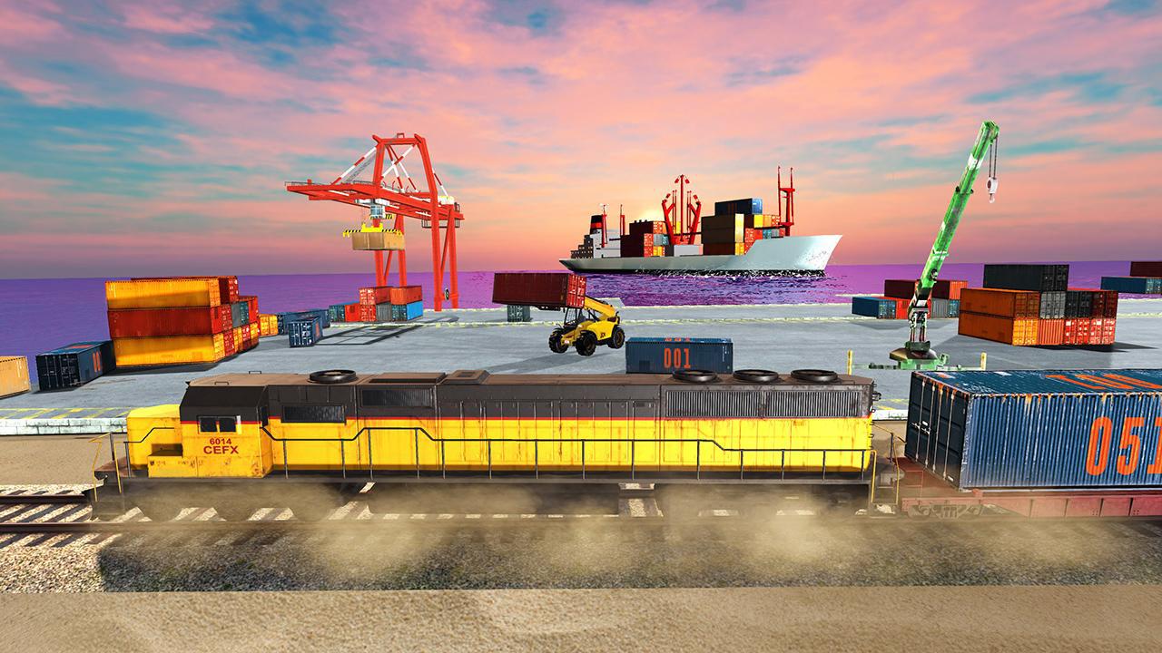 陆运和海运货物服务：船舶和火车模拟_截图_4