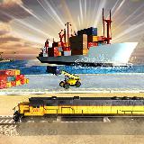 陆运和海运货物服务：船舶和火车模拟