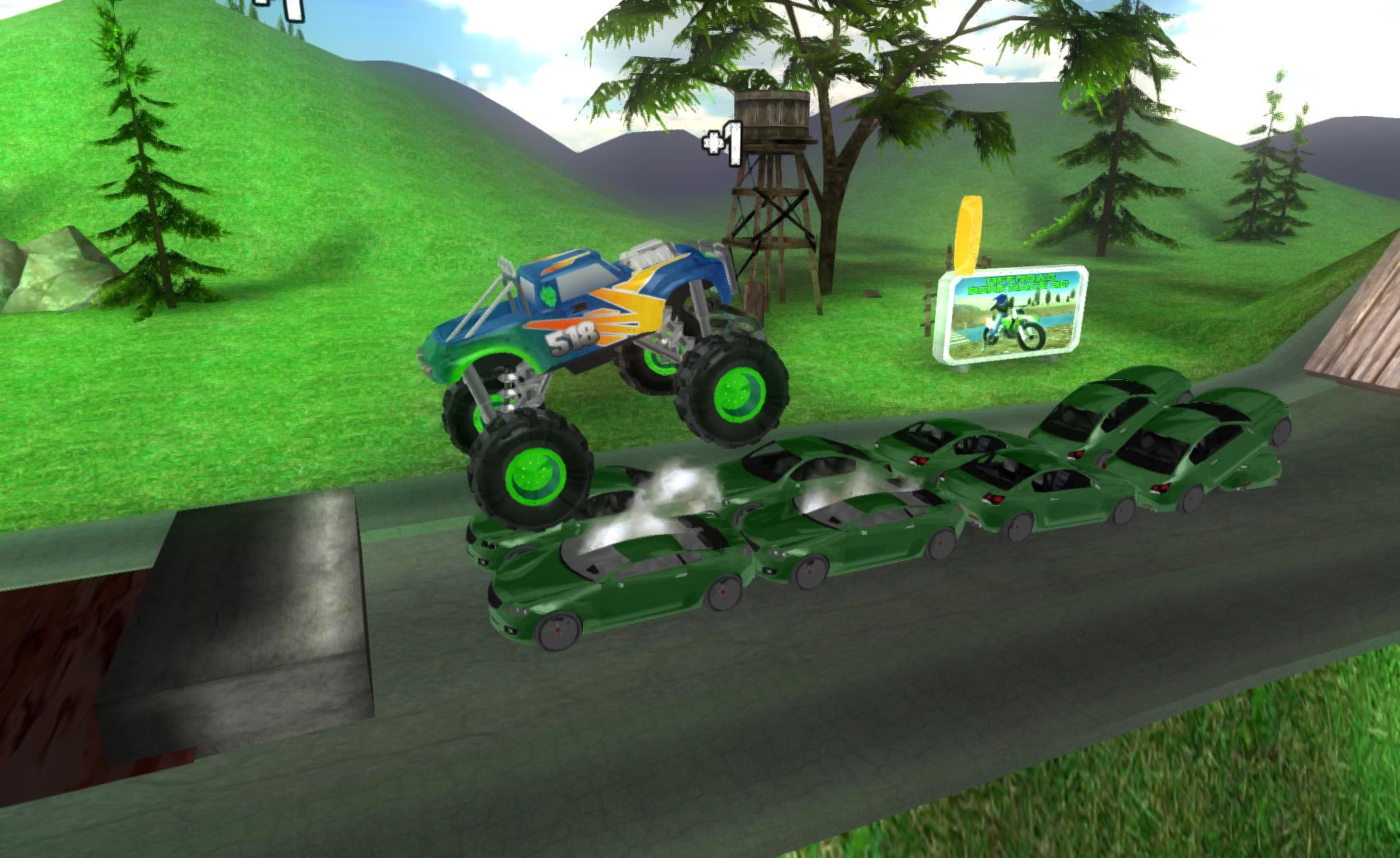 Big Monster Truck Racing 3D_截图_3