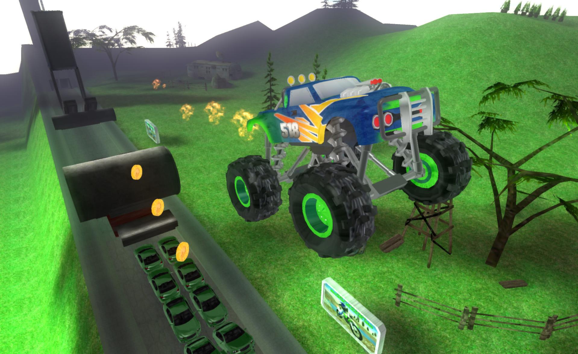 Big Monster Truck Racing 3D_截图_4
