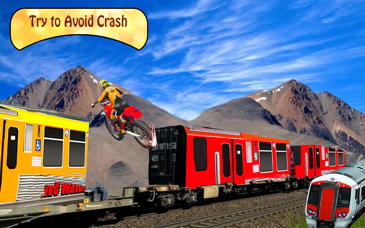 Bike Stunts On Train: Free Stunts Challenge_截图_3