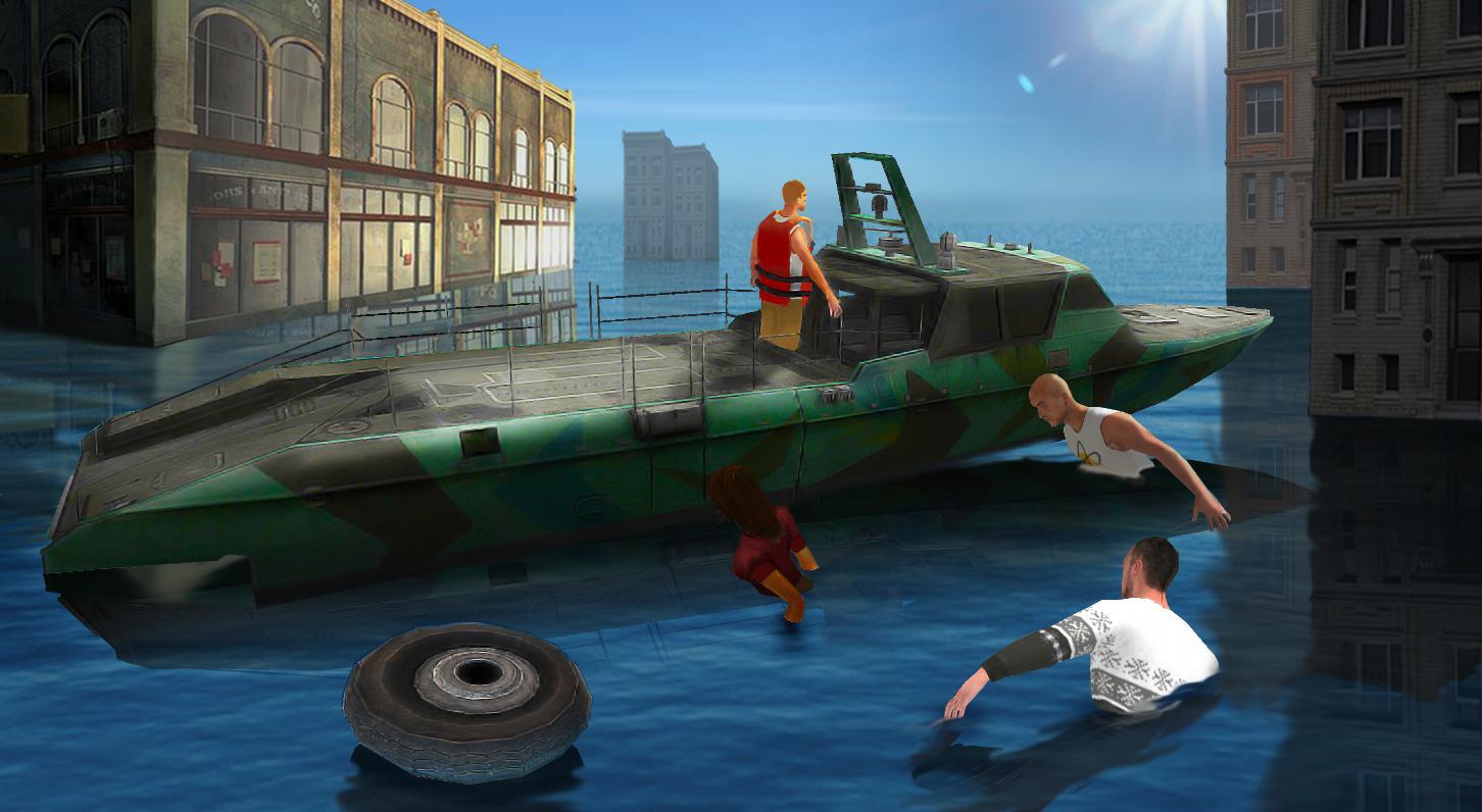 Flood Rescue Speed Boat Simulator : Lifeguard Help_游戏简介_图2