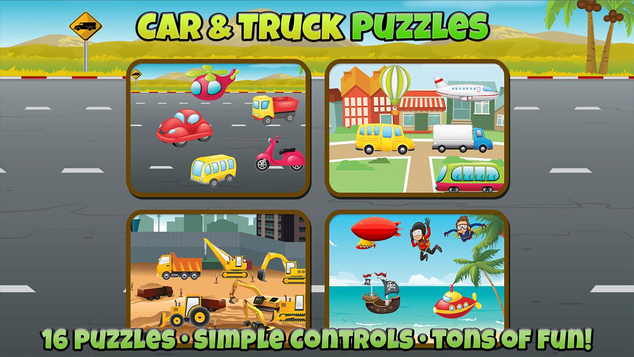 Car and Truck Puzzles For Kids (School Edition)