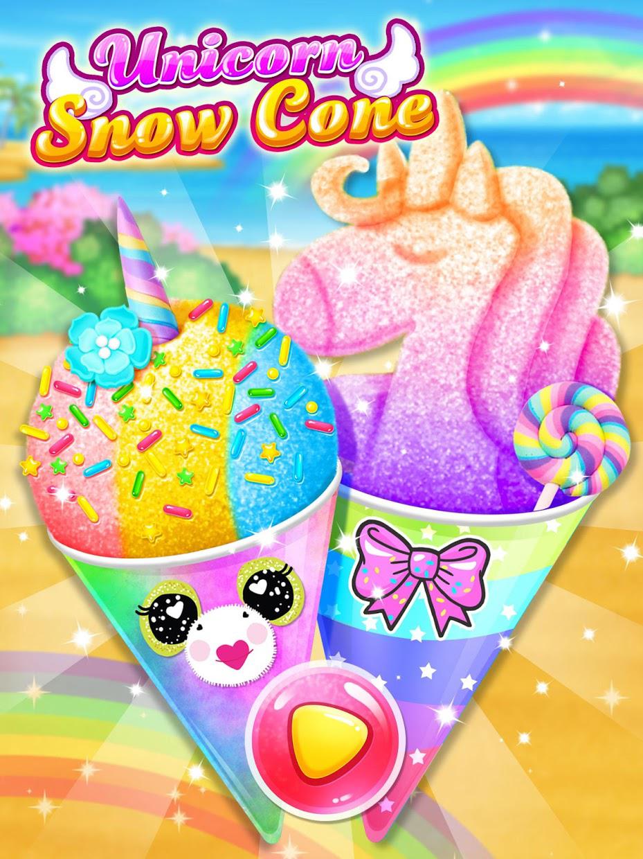Unicorn Rainbow Snow Cone Desserts Maker_截图_4