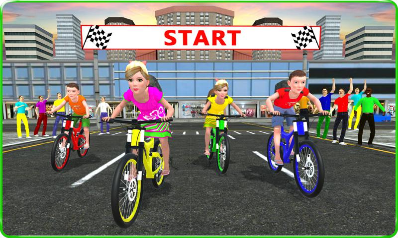 Kids School Time Bicycle Race