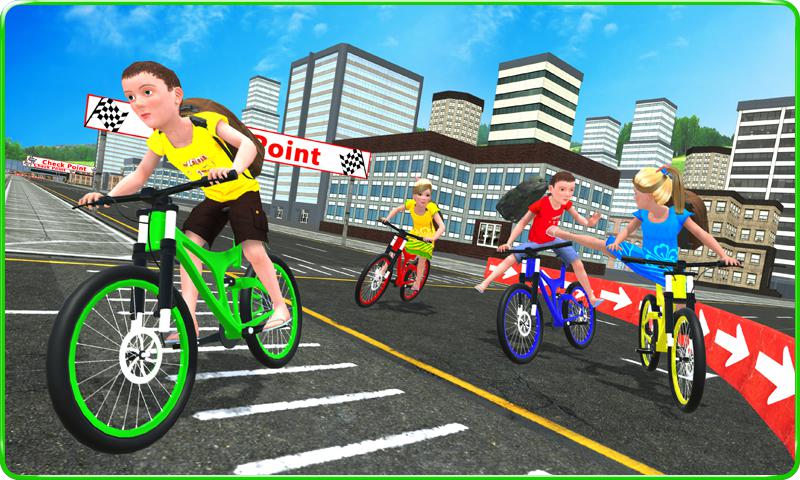 Kids School Time Bicycle Race_截图_2