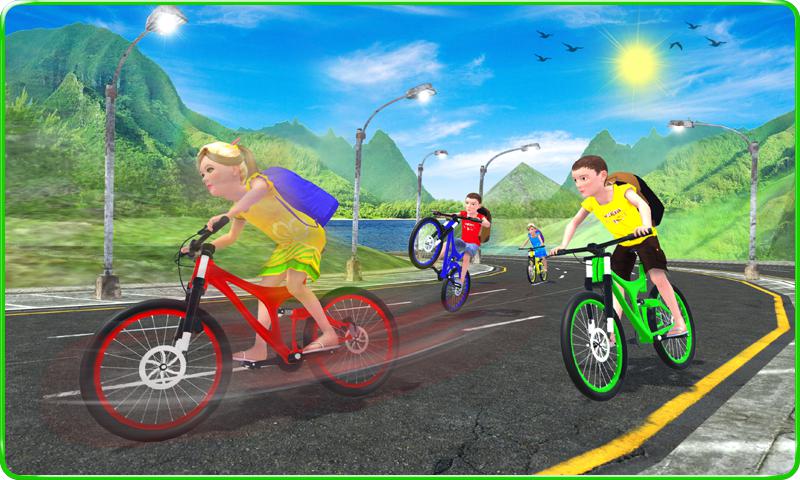 Kids School Time Bicycle Race_截图_3