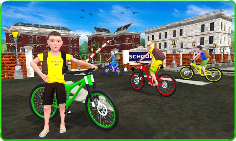 Kids School Time Bicycle Race_截图_5