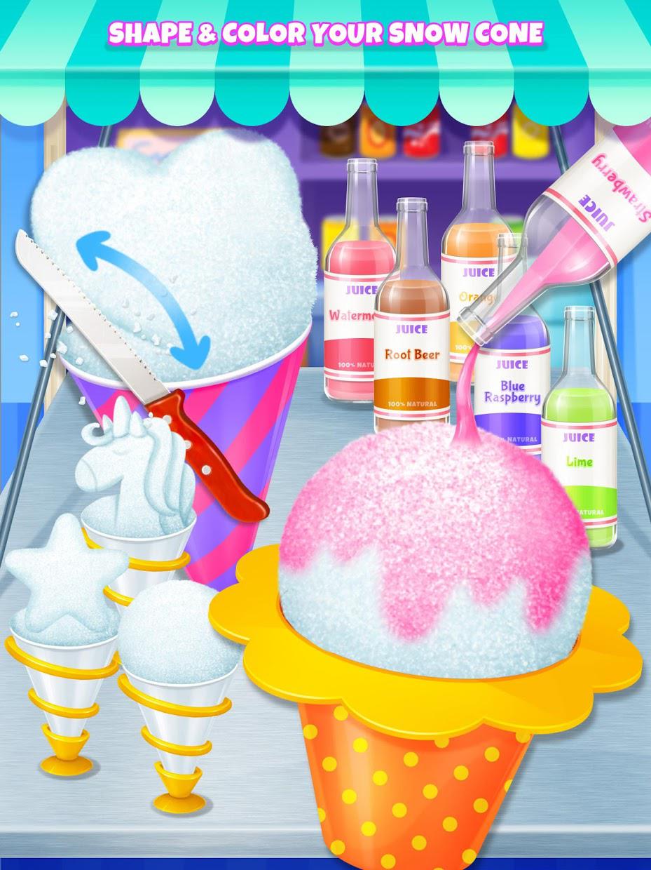 Summer Snow Cone - Icy Rainbow Food Maker_游戏简介_图2