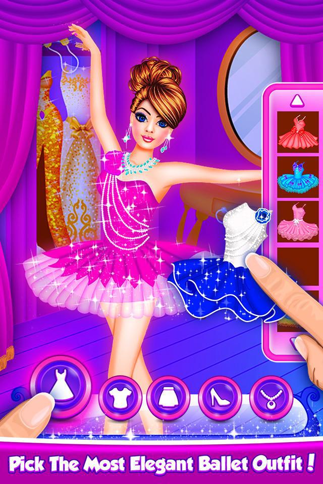Ballerina Doll Fashion Salon Makeup Dress up Game_截图_4