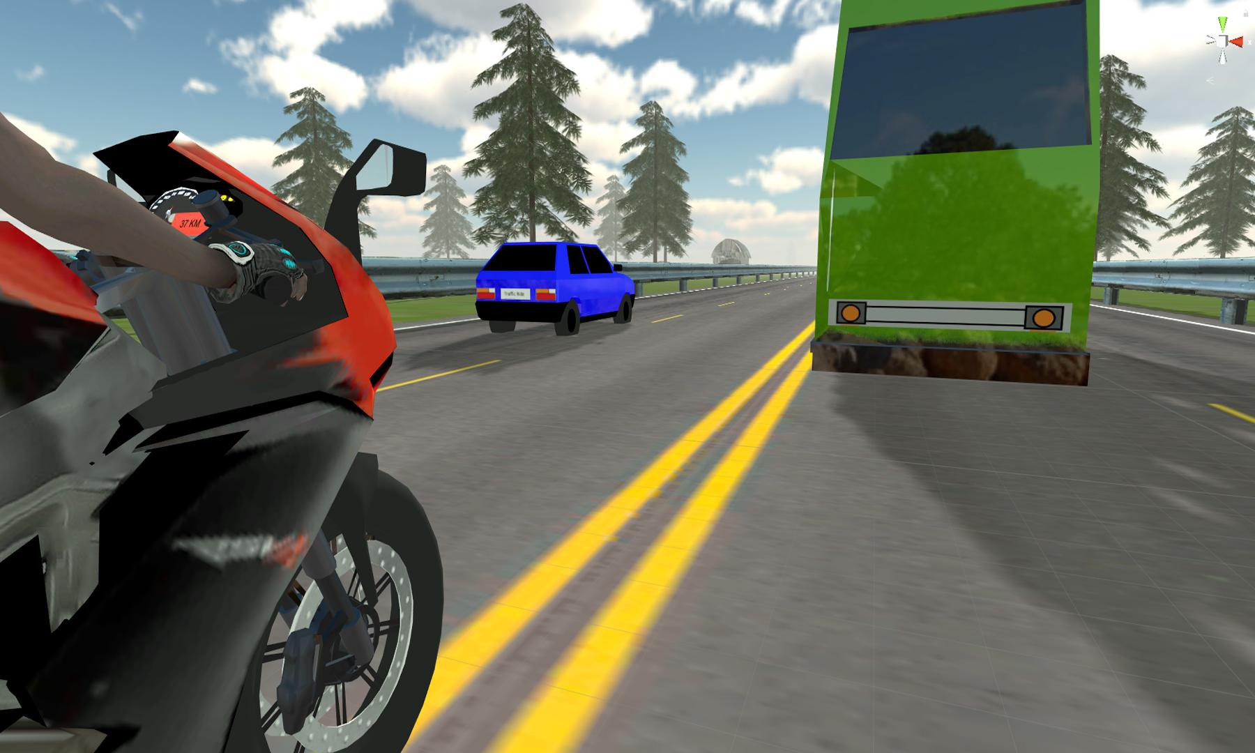 RC Motorcycle - Freeway Traffic - Tilt Rider