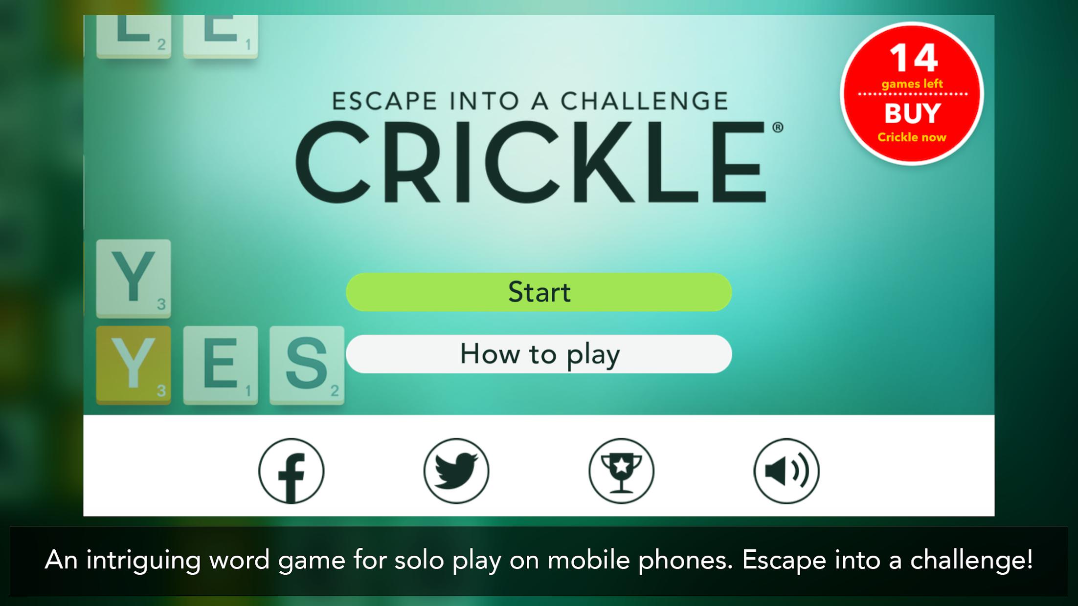 Crickle word game - creative word play (No ads.)
