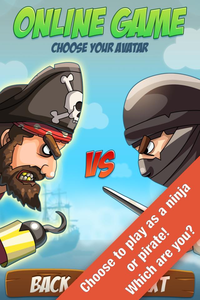 Pirates vs ninjas：两玩家对战_截图_5