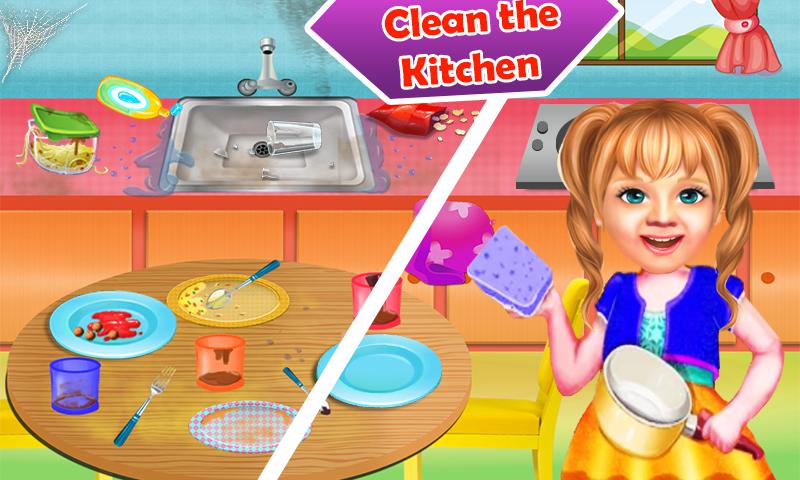 可爱的女孩清洁小游戏 2018: 房屋清理_截图_5
